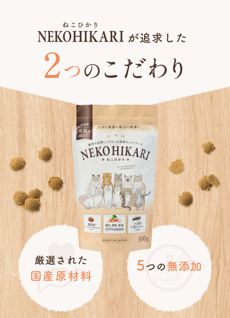 NEKOHIKARI(ねこひかり）が追求した２つのこだわり