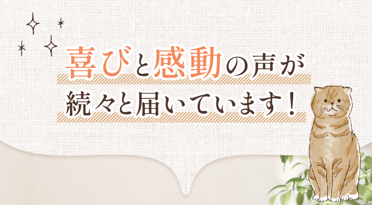 喜びと感動の声が続々届いています！